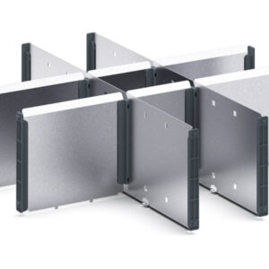 Verso Adjustable Metal Dividers - 9 Compartment for Cabinet. WxDxH: 525X550X175mm Galvanised Steel _SKU-16926805.51