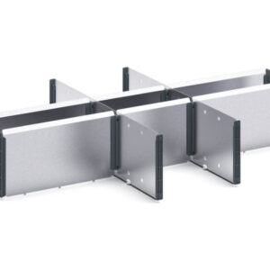 Verso Adjustable Metal Divider Kit 9 Compartment for Cabinet - WxDxH: 800X550X175mm Galvanised Steel _SKU-16926823.51