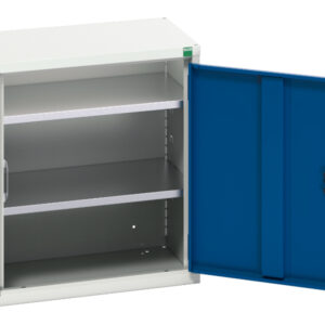 Verso Economy Cupboard with 2 Shelves - WxDxH: 525X350X600mm Ral 7035/5010 _SKU-16929002.11
