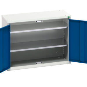 Bott Storage Cabinet for Workshop - Verso Economy Cupboard with 2 Shelves. WxDxH: 800X350X600mm Ral 7035/5010 _SKU-16929102.11