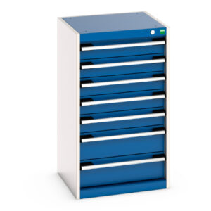 Cubio Drawer Cabinet with 7 Drawers. WxDxH: 525X525X900mm Ral 7035/5010 _SKU-40010041.11V