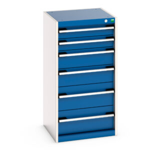 Cubio Drawer Cabinet with 6 Drawers. WxDxH: 525X525X1000mm Ral 7035/5010 _SKU-40010047.11V