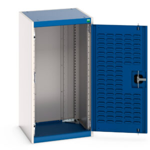 Bott Cubio Cupboard with Louvre Doors - WxDxH: 525X525X1000mm Ral 7035/5010 _SKU-40010068.11V