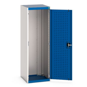 Commercial Cupboard - Cubio Cupboard with Perfo Doors. WxDxH: 525X525X1600mm Ral 7035/5010 _SKU-40010071.11V