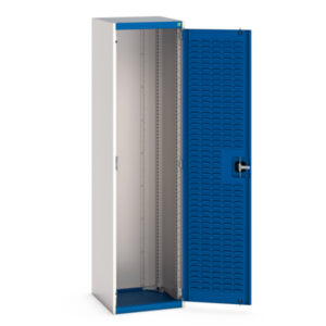 Warehouse Steel Cupboard - with Louvre Doors. WxDxH: 525X525X2000mm Ral 7035/5010 _SKU-40010074.11V
