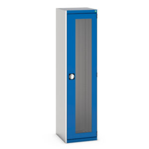 525mm Wide Steel Cupboard - with Window Doors. WxDxH: 525X525X2000mm Ral 7035/5010 _SKU-40010131.11V