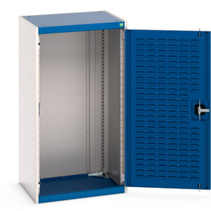 1200mm High Cubio Cupboard - with Louvre Doors. WxDxH: 650X525X1200mm Ral 7035/5010 _SKU-40011016.11V