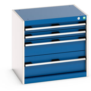 Cubio Drawer Cabinet with 4 Drawers - WxDxH: 650X525X600mm Ral 7035/5010 _SKU-40011040.11V