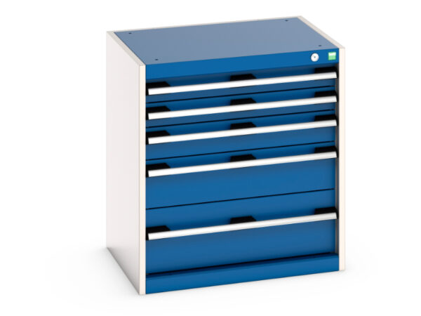 Cubio Drawer Cabinet with 5 Drawers. WxDxH: 650X525X700mm Ral 7035/5010 _SKU-40011042.11V