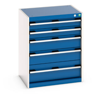 Bott Workshop Tool Drawers - 5 Drawers. WxDxH: 650X525X800mm Ral 7035/5010 _SKU-40011046.11V