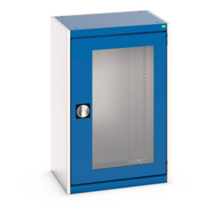 Steel Cupboards - with Window Doors. WxDxH: 650X525X1000mm Ral 7035/5010 _SKU-40011056.11V