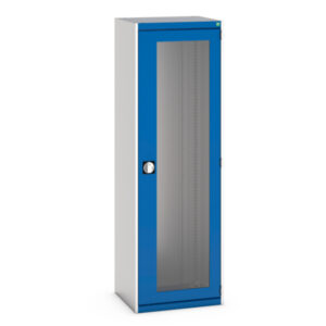 Tall Metal Window Cupboard - WxDxH: 650X525X2000mm Ral 7035/5010 _SKU-40011059.11V