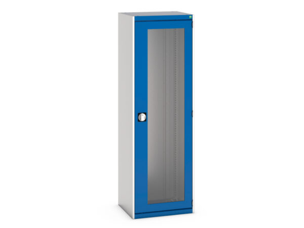 Tall Metal Window Cupboard - WxDxH: 650X525X2000mm Ral 7035/5010 _SKU-40011059.11V