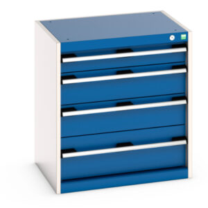 Bott Drawer Cabinet with Four Drawers - WxDxH: 650X525X700mm Ral 7035/5010 _SKU-40011062.11V
