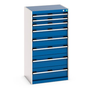 Cubio Drawer Cabinet with 8 Drawers. WxDxH: 650X525X1200mm Ral 7035/5010 _SKU-40011064.11V