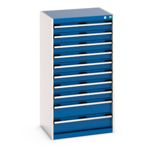 Cubio Drawer Cabinet with 10 Drawers. WxDxH: 650X525X1200mm Ral 7035/5010 _SKU-40011065.11V