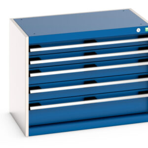 Cubio Drawer Cabinet with 5 Drawers. WxDxH: 800X525X600mm Ral 7035/5010 _SKU-40012005.11V