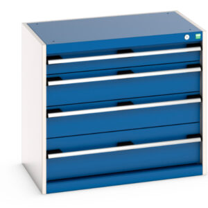 Heavy Duty Metal Workshop Cabinet Drawers - 4 Drawers. WxDxH: 800X525X700mm Ral 7035/5010 _SKU-40012011.11V