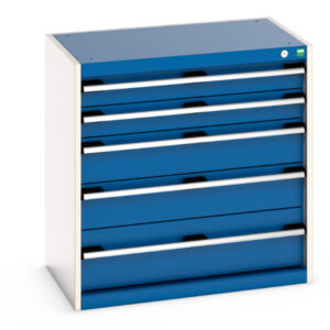 Cubio Drawer Cabinet with 5 Drawers. WxDxH: 800X525X800mm Ral 7035/5010 _SKU-40012017.11V