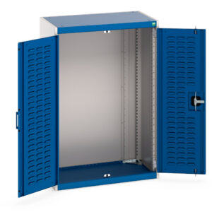 800mm Wide Cubio Cupboard with Louvre Doors - WxDxH: 800X525X1200mm Ral 7035/5010 _SKU-40012056.11V