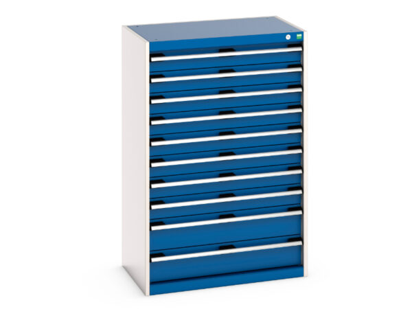 Cubio Drawer Cabinet with 10 Drawers. WxDxH: 800X525X1200mm Ral 7035/5010 _SKU-40012108.11V