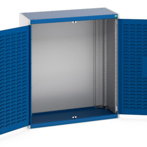 Bott Double Louvre Door Industrial Cabinet - Cubio Cupboard with Louvre Doors. WxDxH: 1050X525X1200mm Ral 7035/5010 _SKU-40013016.11V
