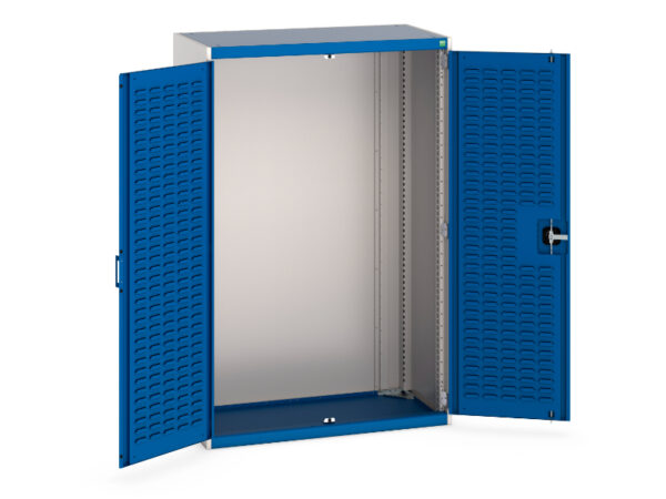 Louvre Panel Double Door Cabinet - . WxDxH: 1050X525X1600mm Ral 7035/5010 _SKU-40013018.11V