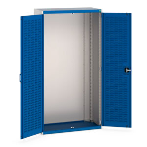 Bott 2M High Metal Cupboard - with Louvre Doors. WxDxH: 1050X525X2000mm Ral 7035/5010 _SKU-40013020.11V
