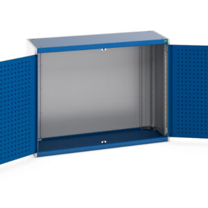 1300mm Wide Cabinet with Perforated Doors - WxDxH: 1300X525X1000mm Ral 7035/5010 _SKU-40014013.11V