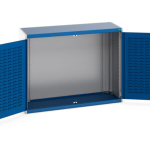 Bott Cubio Cabinet with Louvre Doors - WxDxH: 1050X525X1000mm Ral 7035/5010 _SKU-40014014.11V