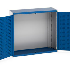 Tool Shadowboard Cabinet - Cubio Cupboard with Perfo Doors. WxDxH: 1300X525X1200mm Ral 7035/5010 _SKU-40014015.11V