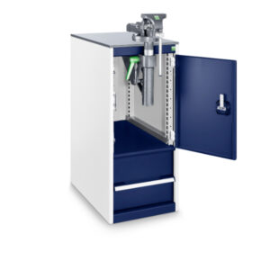 Cabinet with Vise - Cubio Vice Cabinet with 125mm Vice, 1X Drawer. WxDxH: 400X650X900mm Ral 7035/5010 _SKU-40017100.11V
