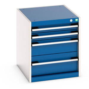 Four Drawer Metal Cabinet - WxDxH: 525X650X600mm Ral 7035/5010 _SKU-40018017.11V