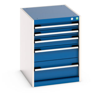 Cubio Drawer Cabinet with 5 Drawers. WxDxH: 525X650X700mm Ral 7035/5010 _SKU-40018027.11V