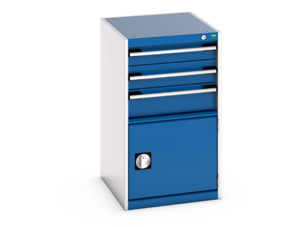 Bott Drawers - Cubio Drawer-Door Cabinet with 3 Drawers / Door. WxDxH: 525X650X900mm Ral 7035/5010 _SKU-40018043.11V