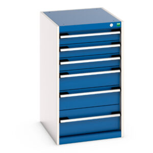 Cubio Drawer Cabinet with 6 Drawers. WxDxH: 525X650X900mm Ral 7035/5010 _SKU-40018049.11V