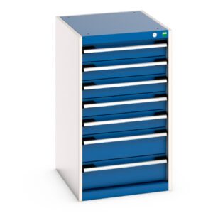 Cubio Drawer Cabinet with 7 Drawers. WxDxH: 525X650X900mm Ral 7035/5010 _SKU-40018051.11V