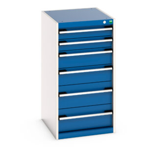 Cubio Drawer Cabinet with 6 Drawers. WxDxH: 525X650X1000mm Ral 7035/5010 _SKU-40018059.11V