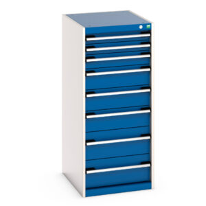 Cubio Drawer Cabinet with 8 Drawers. WxDxH: 525X650X1200mm Ral 7035/5010 _SKU-40018069.11V