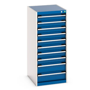 Cubio Drawer Cabinet with 10 Drawers. WxDxH: 525X650X1200mm Ral 7035/5010 _SKU-40018073.11V