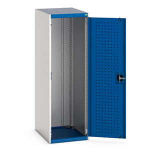Bott Cubio Cupboard with Perfo Storage Doors - Cubio Cupboard with Perfo Doors. WxDxH: 525X650X1600mm Ral 7035/5010 _SKU-40018091.11V