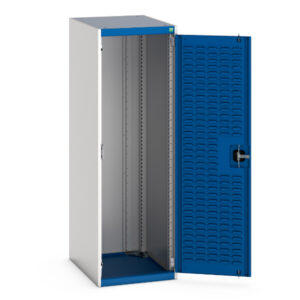 Bott 1600mm High Cupboard with Louvre Doors - Cubio Cupboard with Louvre Doors. WxDxH: 525X650X1600mm Ral 7035/5010 _SKU-40018092.11V