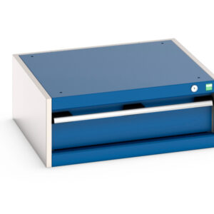 Heavy Duty Drawer Cabinet - Cubio Drawer Cabinet with 1 Drawer. WxDxH: 650X650X250mm Ral 7035/5010 _SKU-40019001.11V