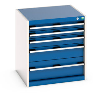 Bott Cabinet with 5 Drawers - WxDxH: 650X650X700mm Ral 7035/5010 _SKU-40019027.11V