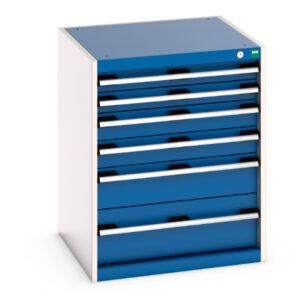 Cubio Drawer Cabinet with 6 Drawers. WxDxH: 650X650X800mm Ral 7035/5010 _SKU-40019039.11V