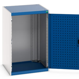 650mm Wide Metal Cupboard - with Perfo Doors. WxDxH: 650X650X1000mm Ral 7035/5010 _SKU-40019089.11V