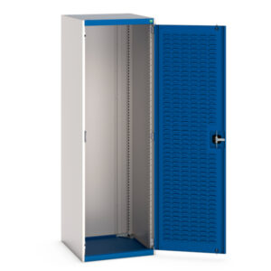 Bott Heavy Duty Cupboard with Louvre Doors - Cubio Cupboard with Louvre Doors. WxDxH: 650X650X2000mm Ral 7035/5010 _SKU-40019096.11V