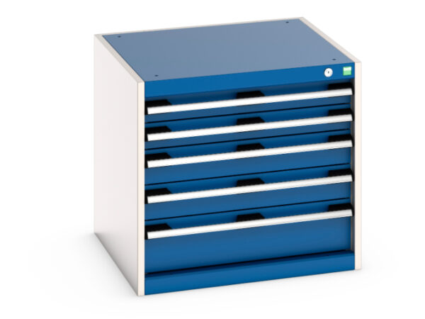 Industrial Chest of Drawers - Cubio Drawer Cabinet with 5 Drawers. WxDxH: 650X650X600mm Ral 7035/5010 _SKU-40019152.11V