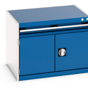 Industrial Cabinet with Drawers - Cubio Drawer-Door Cabinet with 1 Drawer / Door. WxDxH: 800X650X600mm Ral 7035/5010 _SKU-40020001.11V