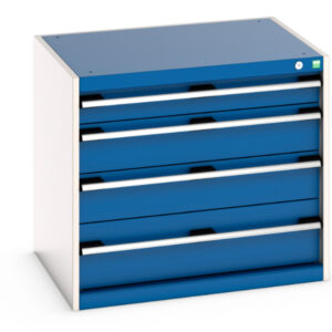 Cubio Drawer Cabinet with 4 Drawers. WxDxH: 800X650X700mm Ral 7035/5010 _SKU-40020015.11V